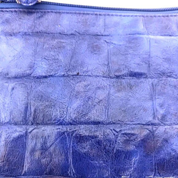 Kenneth Cole Reaction Studded Blue Small Crossbody Handbag Purse - Picture 9 of 11